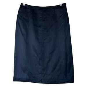 Chado Ralph Rucci Skirt Size 8 Vintage Navy Straight Pencil Y2K 90s Made in‎ USA